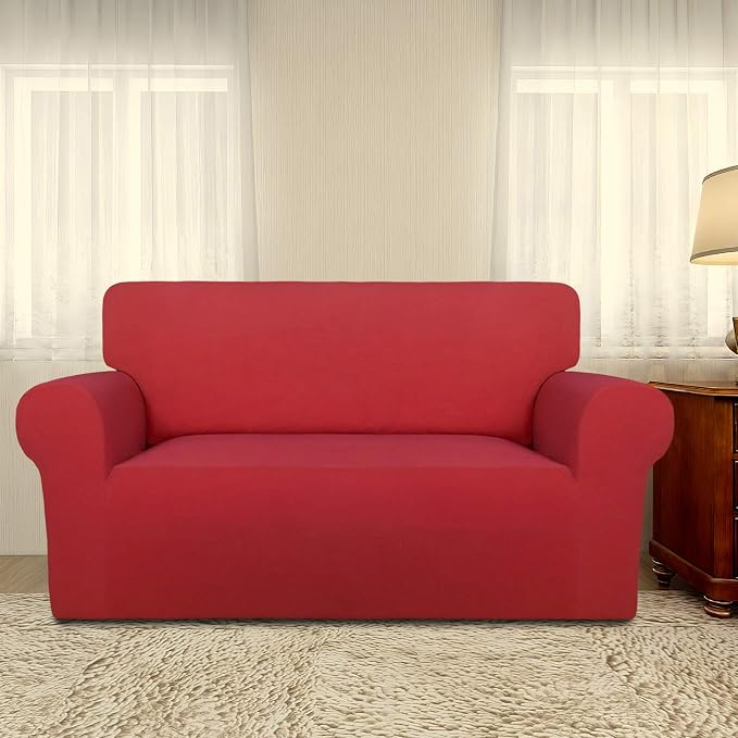 PureFit Stretch Loveseat Covers Fleece Couch Covers - Image 2