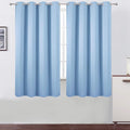Sky Blue Blackout Curtains 66 x 63 Inch Length/Set of 2 Curtain Panels/Thermal by Lemomo