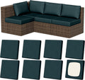 8Pcs Outdoor Cushion Covers, Stretch Patio Furniture Couch Chair Slipcovers | by VORSHAPE