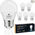 hansang E26 Ceiling Fan Light Bulbs, 4000K Natural Daylight, 60 Watts Equivalent, A15 LED Small Light Bulb, E26 Standard Base Refrigerator Light Bulb, 600lm, 120V, CRI85+, 120V, Non-Dimmable 6 Pack