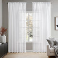 MIULEE 2 Panels White Sheer Curtains by MIULEE