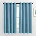 NICETOWN Room Darkening Curtains for Living Room - Easy Care Solid Thermal Insulated Silver Grommet Light Blocking for Bedroom/Kids Room (2 Panels, 46 by 63, Teal Blue)