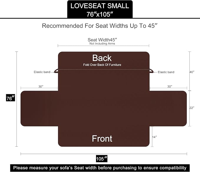 U-NICE HOME Loveseat Sofa Cover - Image 6