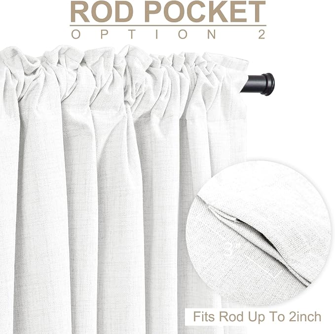 Faux Linen Total Blackout Curtains - Image 4