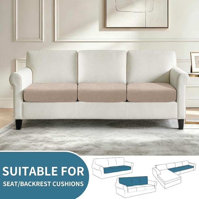 XINEAGE Couch Cushion Covers Seat Cushion Cover Thick Stretch Sofa Slipcovers 3 - Image 2