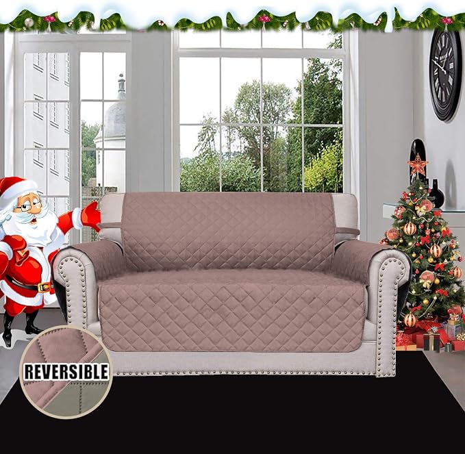 Easy-Going Reversible Couch Cover, 2 Cushion Sofa, Water Resistant Furniture Mat - Image 2
