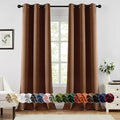 MIULEE Blackout Curtains for Bedroom 2 Panels 40 x 90 Inch Long Mocha Brown | by MIULEE