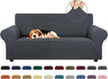 Stretch Loveseat Couch Cover, 2 Cushion Couch Slipcover, Charcoal | 1-Piece by KEKUOU