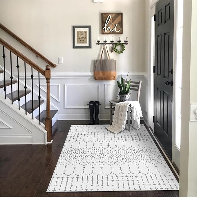 Lahome Moroccan Washable Living Room Rug 3x5 Area Rugs - Image 3