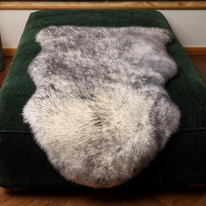 LLB Genuine Sheepskin Area Rug Wool Rug Fur Carpet Fluffy Shaggy Fur Rug - Image 4