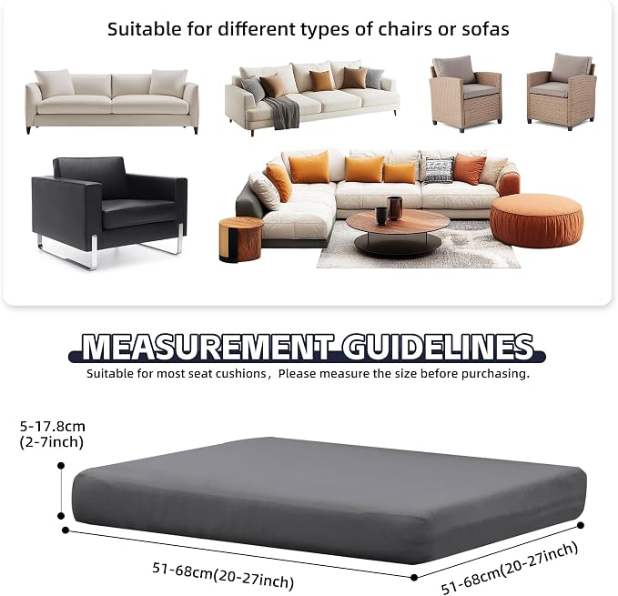14Pcs Patio Cushion Covers, Outdoor Stretch Cushion Covers, Washable | Stretch - Image 2