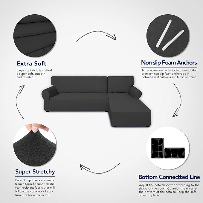 PureFit Super Stretch Sectional Couch Covers - Image 3