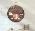 Custom Hot Air Balloons 3D Wooden Nursery Name Sign, Personalized Large Wooden Above Crib Decor Baby Shower Boy Girl Birthday Gift, Baby Name Sign Wall Hanging, Kid Bedroom Decor
