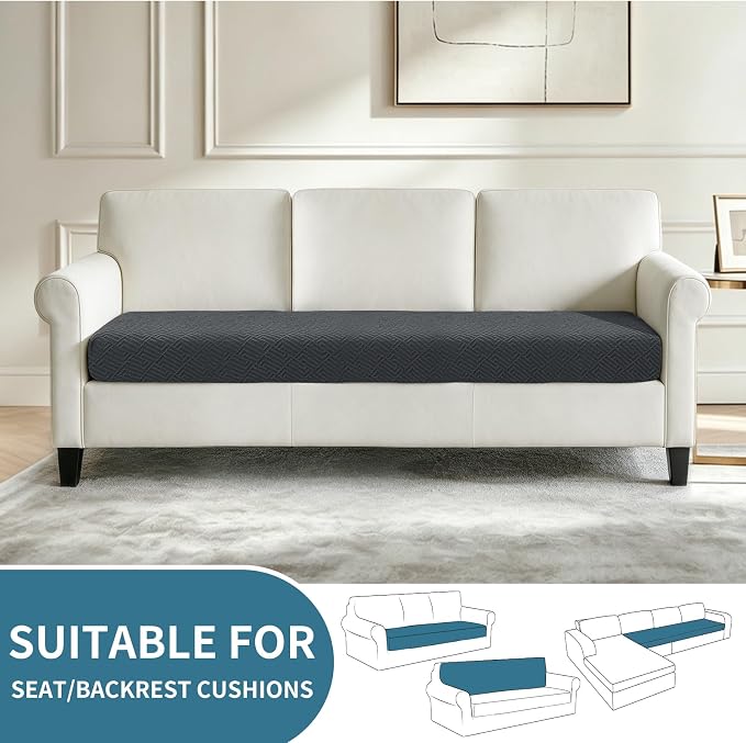 XINEAGE Couch Cushion Covers, Loveseat Sofa Seat Slipcovers - Image 2