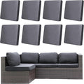 8Pcs Outdoor Cushion Covers, Elastic Patio Cushion Covers | Washable, by dreahoteztil