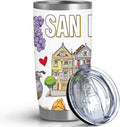 City Travel Mug for City Lover,20oz Double Wall Tumbler Vacuum Insulated Stainless Steel Coffee Cups (San Francisco)