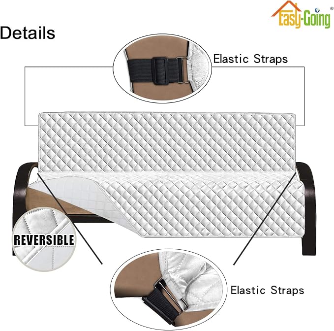 Easy-Going Reversible Couch Cover, Large Futon Sofa, Water Resistant Furniture - Image 4