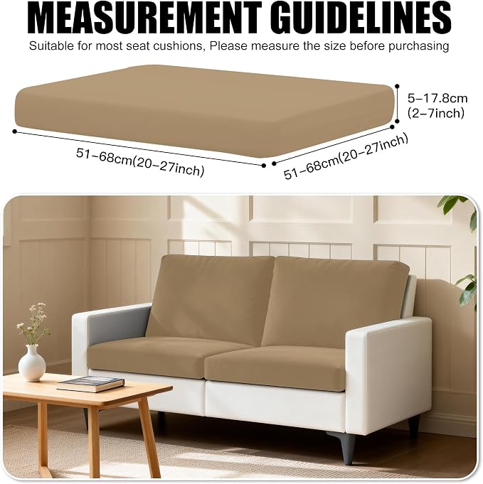 4Pcs Outdoor Cushion Covers, Elastic Patio Cushion Covers | Washable, - Image 2