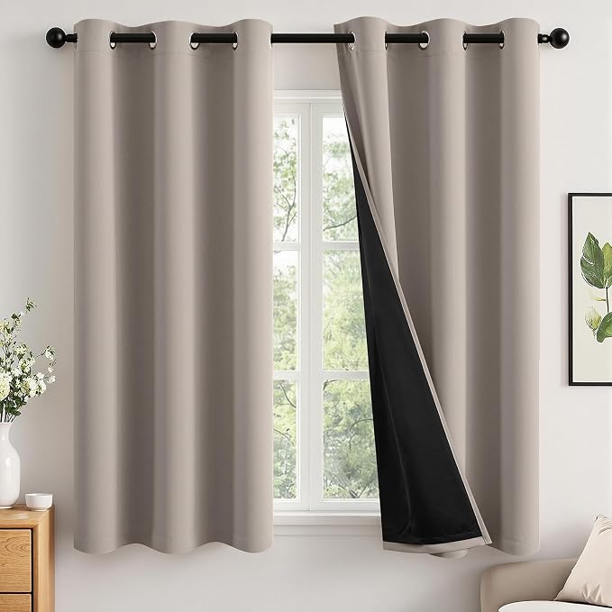 MIULEE Natural 100% Blackout Curtains by MIULEE