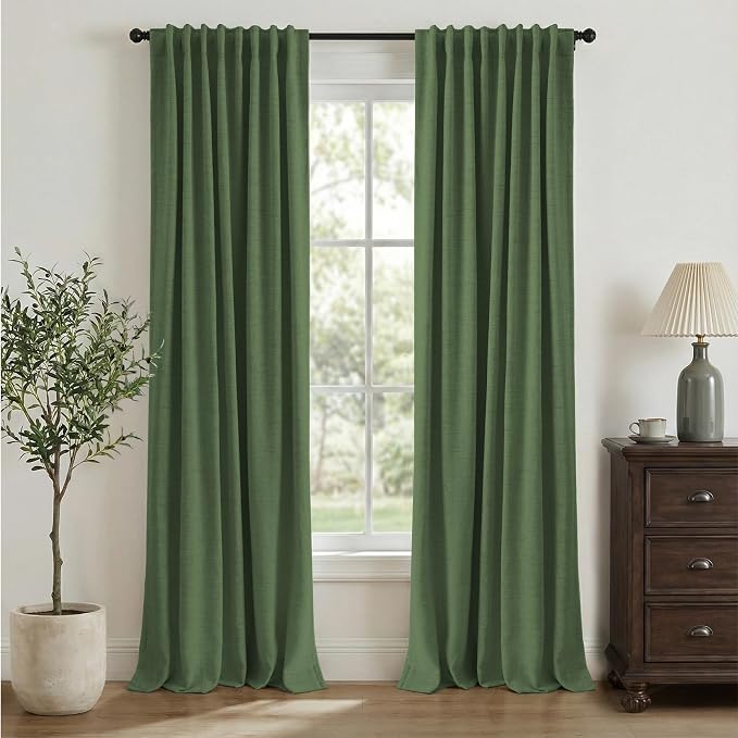 INOVADAY 100% Blackout Linen Curtains by INOVADAY