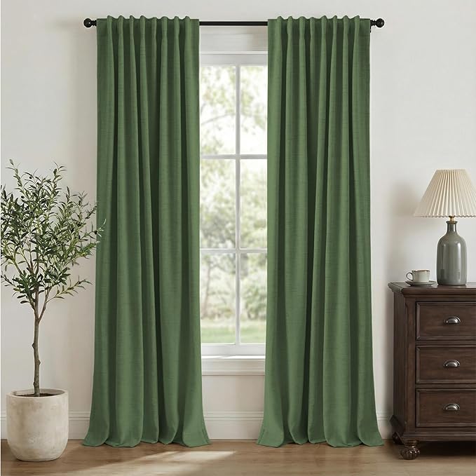 INOVADAY 100% Blackout Linen Curtains by INOVADAY