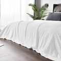 BEDELITE 3D Ribbed Jacquard White King Size Blankets by BEDELITE