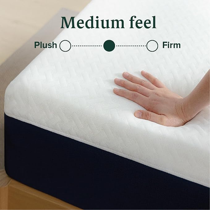 ZINUS 12 Inch Queen Cooling Comfort Hybrid Mattress [New Version], Fiberglass Free, Medium Firm Feel, Motion Isolation, Certified Safe Foams & Fabric