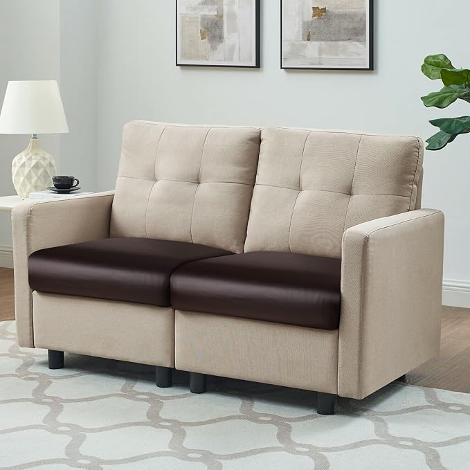 Fuloon PU Leather blend Couch Cushion Slipcover, Waterproof Stretch Covers - Image 8