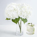 MARTINE MALL 2Pcs 21in Hydrangea Artificial Flowers, Latex Real Touch Hydrangeas Lifelike Large Hydrangea Flowers for Home Decor Party Arrangements Wedding Bouquets Centerpieces (White)