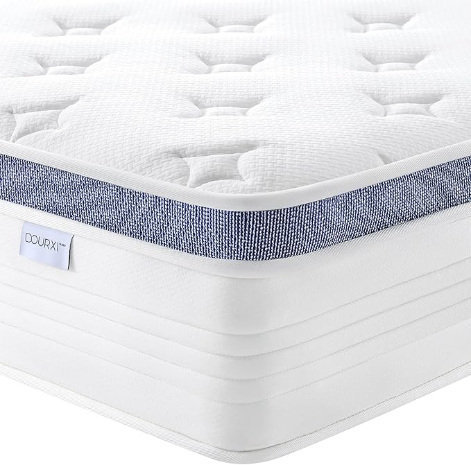 Full Mattress, 12 Inch Full Size Medium Plush Hybrid Mattress in a Box with Gel Memory Foam, Individually Pocketed Springs for Support and Pressure Relief, 100-Night Trial