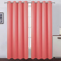 Blackout Curtains 66 x 84 inch/Coral Curtains Set of 2 Panels/Thermal Insulated by Lemomo