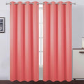 Blackout Curtains 52 x 95 inch/Coral Curtains Set of 2 Panels/Thermal Insulated by Lemomo