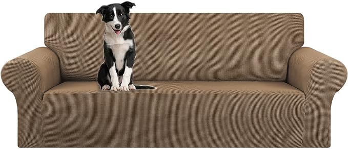 Stretch Oversized Couch Covers for Sofa Slipcover, Camel | 1-Piece Washable by KEKUOU