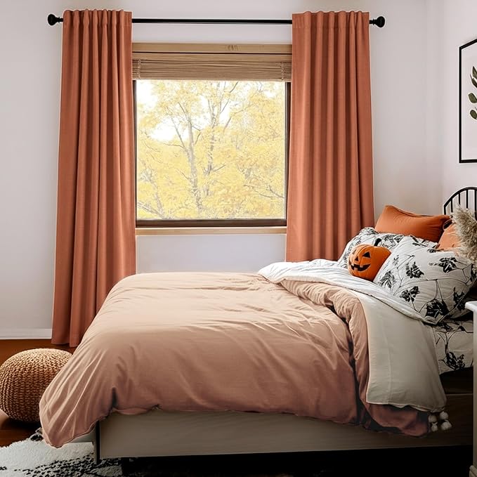 Faux Linen Total Blackout Curtains - Image 6