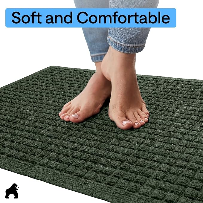 GORILLA GRIP® Ultra Absorbent Front Door Mat Outside Entrance, Traps Dirt and - Image 7