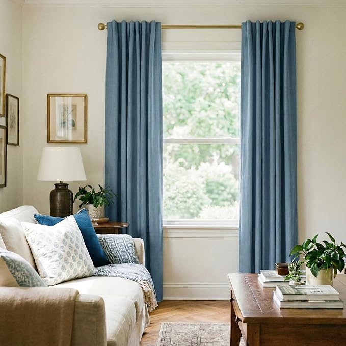 INOVADAY 100% Blackout Linen Curtains - Image 5