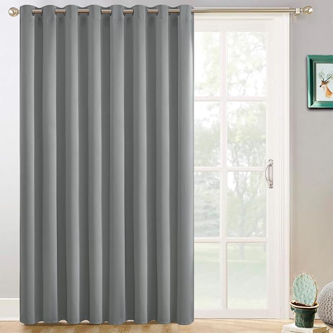 Yakamok Dove Grey Room Darkening Curtains 84 inch Sliding Door Drapes | 1 by Yakamok
