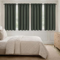 MIULEE 4 Panels Set Dark Mallard Blackout Curtains 63 Inch Length Bedroom | by MIULEE