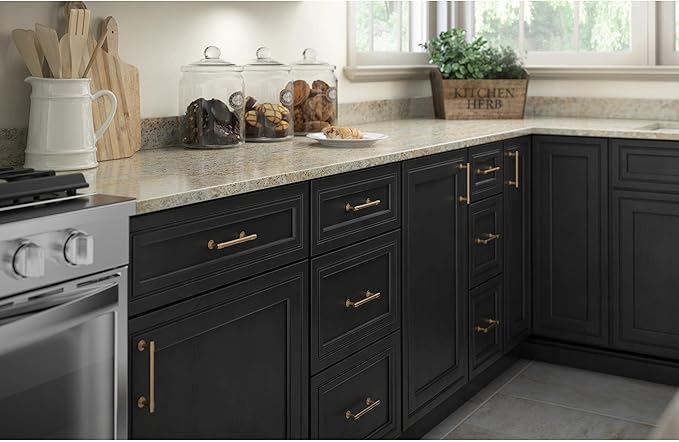 Franklin Brass - Francisco Champagne Bronze Gold Cabinet Handles 4 Inch (4") Hole Center Pulls | Easy Install, Durable Hardware for Kitchen Cabinet Door, Drawers, Dresser Pull, Furniture (10 Pack)