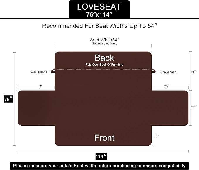 U-NICE HOME Loveseat Sofa Cover - Image 7