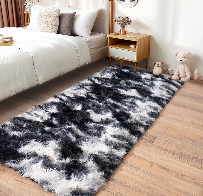 Pionblank Fluffy Runner Rugs for Bedroom 2x6, Plush Soft Fuzzy Bedside Carpet - Image 2