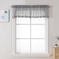 Chyhomenyc Charcoal Grey Sheer Valance by Chyhomenyc
