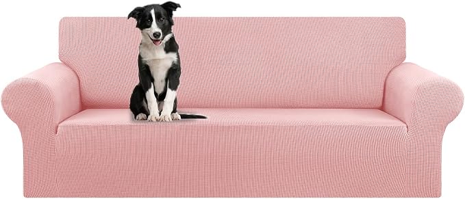 Stretch Oversized Couch Covers for Sofa Slipcover, Dusty Pink | 1-Piece by KEKUOU