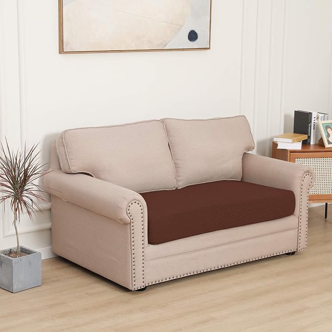 Easy-Going Stretch 1 Piece Loveseat Couch Cushion Cover - Image 2