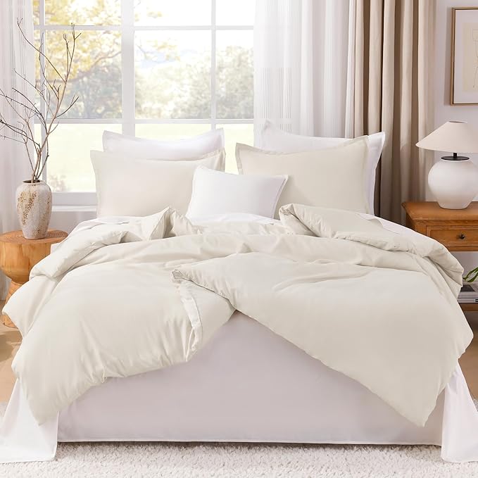 Litanika Twin XL Comforter Set Beige - 2 Pieces Extra Long Bed Set for College Dorm, All Season Bedding Set for Girls and Boys