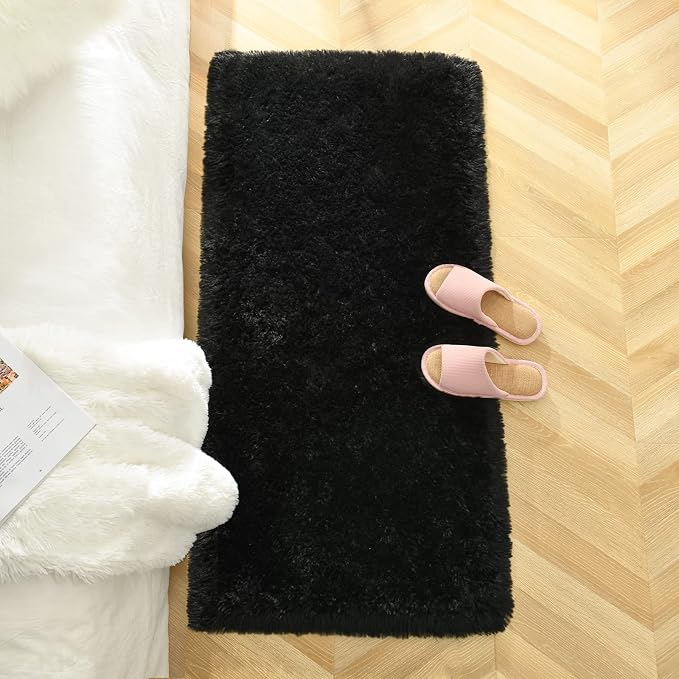 Chicrug Soft Runner Rug for Bedroom Living Room Plush Fluffy Rugs 2x4 | Shag - Image 2