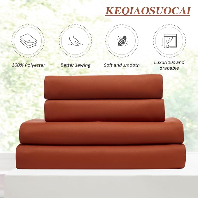 Antique Copper Burnt Orange Pinch Pleated Blackout Curtains - Image 5
