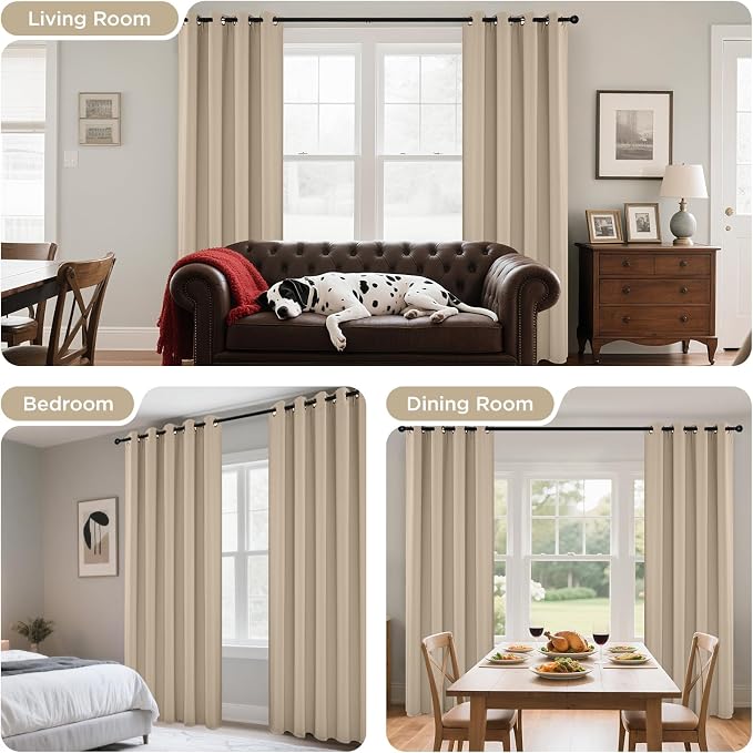 Joydeco Blackout Curtains 120 Inch Length 2 Panels Set, Thermal Insulated Long - Image 6