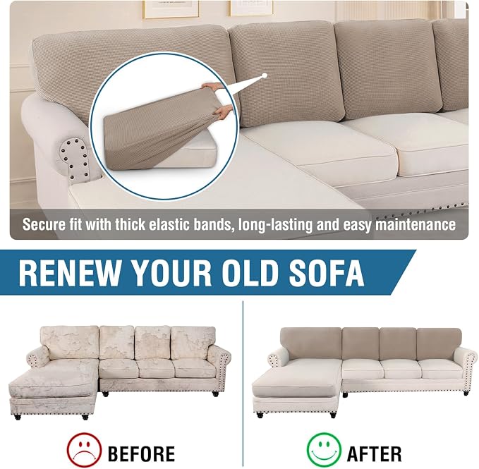 H.VERSAILTEX Backrest Cushion Covers Sectional Couch Back Cushion Covers - Image 5