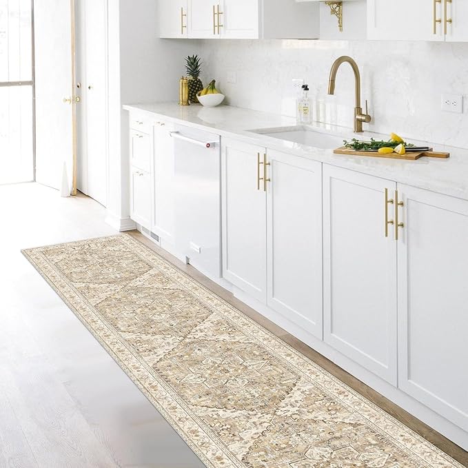 Yamaziot Washable Runner Rug, 2x10 Non-Slip Boho Hallway Kitchen Rug | Stain - Image 7